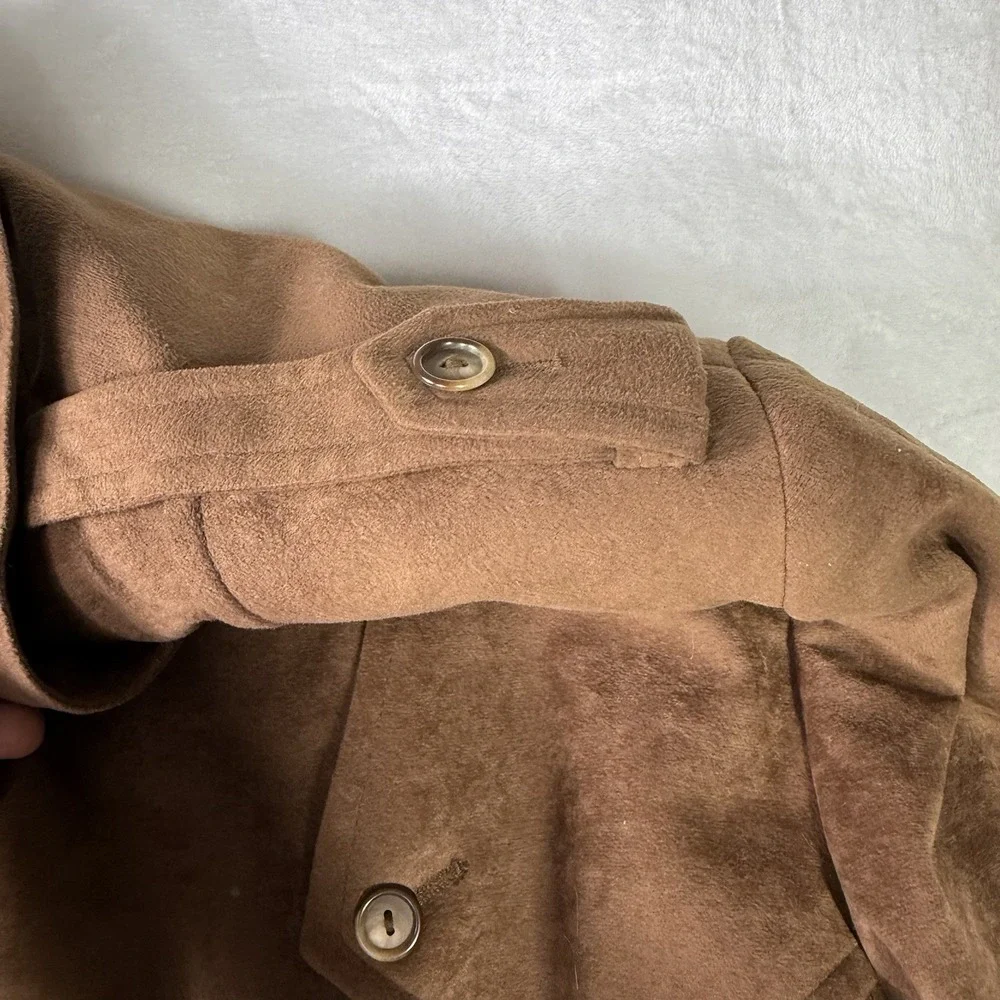 Vintage Grais‎ Western Overcoat Mens 42L Chocolate Jacket Coat Made in USA Liner